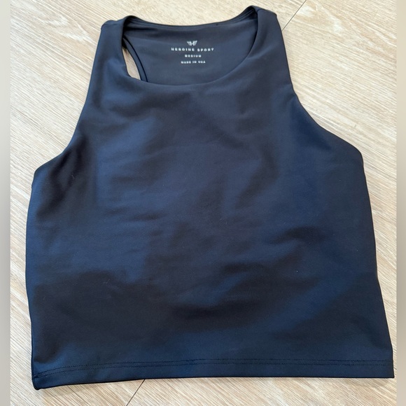 Heroine Sport Tops - Heroine Sport Black Crop Tank